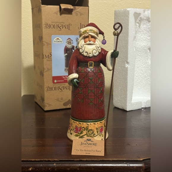 2011 Jim Shore Classic Santa Holding Cane Figurine In Box Holiday Decor - Picture 1 of 11